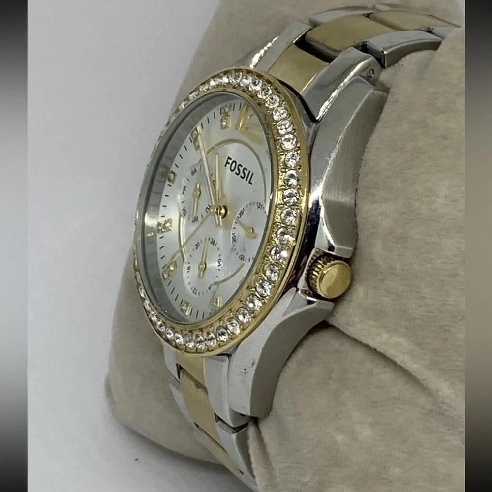 Women’s Fossil working watch ES3204 Riley multifunctional 2tone water resistant